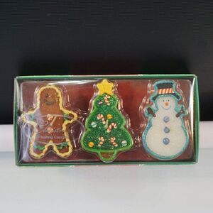 Russ Snowy Days 3 Floating Christmas Candles Gingerbread Christmas Tree Snowman